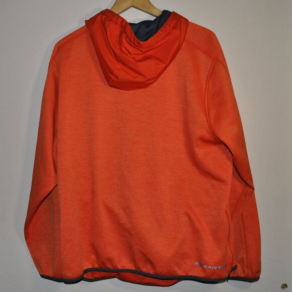 Under Armour Hoodie Mens XL Orange ColdGear Storm Puffer Swacket Pullover Gym - Picture 4 of 4